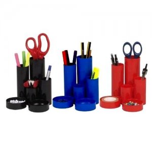 Suport Tubular Birou 6 Compartimente Negru Flaro Suport Tubular Birou 6 Compartimente Negru Flaro