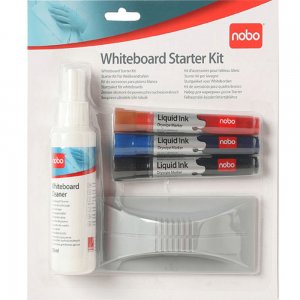 Kit Whiteboard 3 Markere+burete Magnetic+spray Curatare 125 Ml Nobo