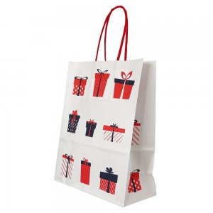 Punga Hartie Maner Rasucit 18 X 8 X 22 Cm Alb/alb Craciun Papiroti Punga Hartie Maner Rasucit 18 X 8 X 22 Cm Alb/alb Craciun Papiroti