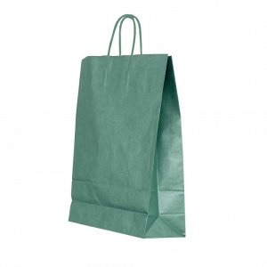 Punga Hartie Maner Rasucit 18 X 8 X 22 Cm Verde Lucios/alb Papiroti Punga Hartie Maner Rasucit 18 X 8 X 22 Cm Verde Lucios/alb Papiroti