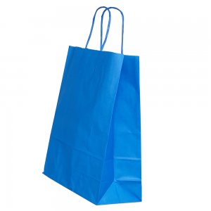 Punga Hartie Maner Rasucit 26 X 12 X 35 Cm Albastru/alb Papiroti