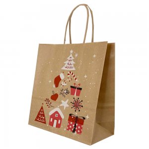 Punga Hartie Maner Rasucit 18 X 8 X 22 Cm Maro/maro Copac Craciun Papiroti Punga Hartie Maner Rasucit 18 X 8 X 22 Cm Maro/maro Copac Craciun Papiroti