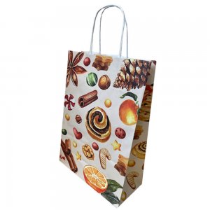 Punga Hartie Maner Rasucit 18 X 8 X 22 Cm Alb Prajituri Craciun Papiroti Punga Hartie Maner Rasucit 18 X 8 X 22 Cm Alb Prajituri Craciun Papiroti