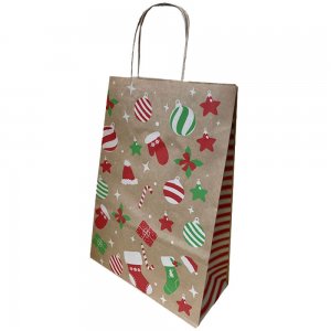 Punga Hartie Maner Rasucit 22 X 10 X 31 Cm Glob Craciun Papiroti