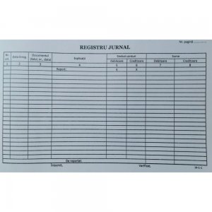 Registru Jurnal Orizontal Gold Registru Jurnal Orizontal Gold