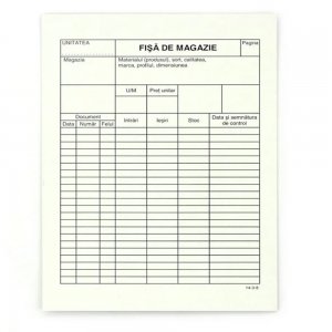 Fisa Magazie A5 Fisa Magazie A5