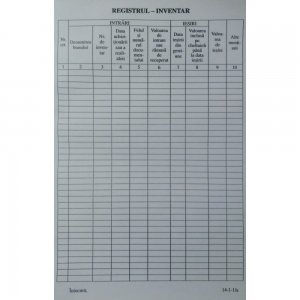 Registru Inventar Vertical Registru Inventar Vertical