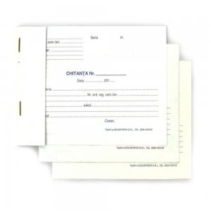 Chitantier A6 3 Exemplare Gold Chitantier A6 3 Exemplare Gold