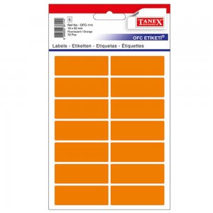 Etichete 19*50mm Colturi Rotunde Portocalii 70/set Tanex