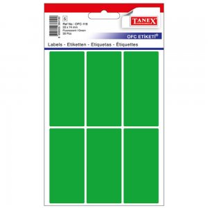 Etichete 33*74mm Colturi Rotunde Verzi 30/set Tanex