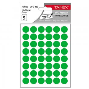 Etichete Rotunde 16mm Verzi 240/tipla Tanex