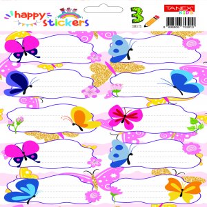 Etichete Scolare 30/set Fluturi Tls-729 Tanex Etichete Scolare 30/set Fluturi Tls-729 Tanex