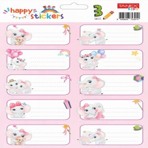 Etichete Scolare 30/set Elefanti Tls-736 Tanex Etichete Scolare 30/set Elefanti Tls-736 Tanex