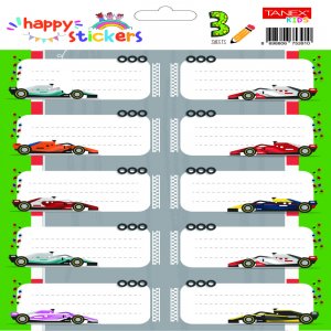 Etichete Scolare 30/set Masini De Curse Tls-749 Tanex Etichete Scolare 30/set Masini De Curse Tls-749 Tanex