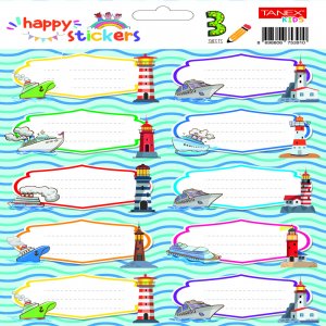 Etichete Scolare 30/set Vapoare Tls-764 Tanex Etichete Scolare 30/set Vapoare Tls-764 Tanex