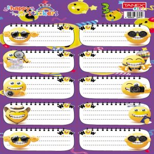 Etichete Scolare 30/set Smileys Tls-803 Tanex Etichete Scolare 30/set Smileys Tls-803 Tanex