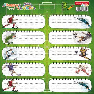 Etichete Scolare 30/set Fotbal Tls-804 Tanex Etichete Scolare 30/set Fotbal Tls-804 Tanex