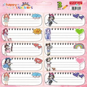 Etichete Scolare 30/set Girls Tls-826 Tanex Etichete Scolare 30/set Girls Tls-826 Tanex