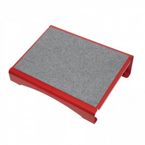 Suport Pentru Picioare, Metalic, Acoperit Cu Pasla, 40x30 Cm, Maul Flair - Rosu