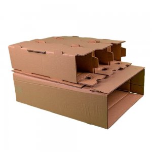 Set 50 Cutii pentru 3 Sticle, cu Separator, 370x130x395 mm, Carton CO5 Natur Set 50 Cutii pentru 3 Sticle, cu Separator, 370x130x395 mm, Carton CO5 Natur