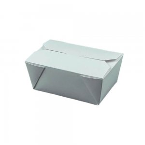 Set 50 Cutii pentru Meniu, 1000 ml, 130x85x60 mm, Inchidere cu 4 Clapete, Carton Duplex Alb