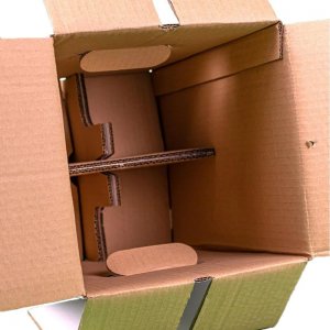 Set 50 Cutii pentru 4 Sticle, cu Separator, 230x230x340 mm, Carton CO5 Natur Set 50 Cutii pentru 4 Sticle, cu Separator, 230x230x340 mm, Carton CO5 Natur