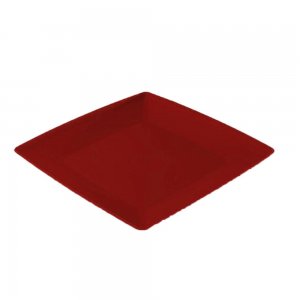 STERK Farfurie Patrata Mica, 17x17x3 cm, Rosie, Plastic, Farfurie Patrata Rosie, Farfurie Rosie, Farfurie Plastic, Farfurie Patrata , Farfurie Adanca, Farfurie Rotunda Adanca, Vesela Masa, Farfurii Adanci