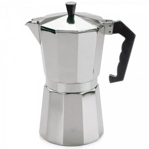 Espressor Aluminiu pentru 9 Cesti, Material Aluminiu, Culoare Aringtiu/Negru, Capacitate 500 ml, Espressor Aluminiu, Cafetiera Aluminiu, Espresor 9 Cafele, Espressor 9 Portii, Cafetiera Espressor, Cafetiera Moka, Oala Moka,