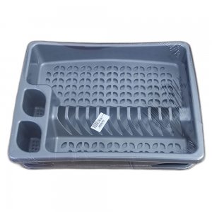 Scurgator de Vase Modern din Plastic, Culoare Gri Scurgator de Vase Modern din Plastic, Culoare Gri