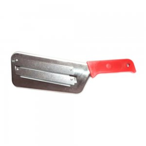 Cutit pentru Varza, Maner din Plastic de Culoare Rosie, Cutit cu Lame Duble, Cutit cu Doua Lame, Cutit pentru Tocat Varza, Cutit Lama Dubla pentru Varza, Cutit Varza, Cutit pentru Tocat Legume, Taietor de Varza Manual, Ustensile de Tocat Varza