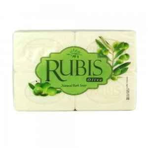 Sapun Solid RUBIS Olive, 4 Buc/Set, 125 g/Buc, Extract de Ulei de Masline, Sapun cu Ulei Masline, Sapun pentru Corp, Sapunuri de Corp, Sapun pentru Ingrijirea Corpului, Sapun pentru Maini si Corp, Sapun Solid Rubis, Set Sapunuri Solide, Sapunuri de Maini