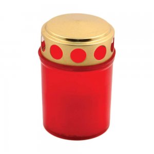 Candela de Plastic Rosie cu Capac, Candela Simpla pentru Ocazii, Candela Classica, Candela Rosie din Plastic, Candela cu Fitil, Candela din Plastic Clasica, Candele din Plastic Ieftine, Candela Rosie