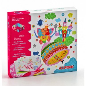 Cutie Cu Articole Creative Pentru Copii, Alpino Artkid Glitter Princess