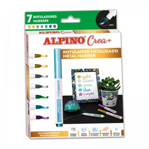 Set Alpino Crea + Metalix Marker, 7 Culori/set Set Alpino Crea + Metalix Marker, 7 Culori/set