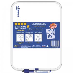 Tablita Pentru Scris 25.5 X 18 Cm + Marker, Clipper - Alba Tablita Pentru Scris 25.5 X 18 Cm + Marker, Clipper - Alba