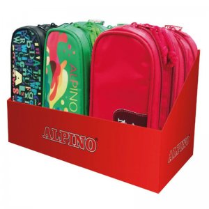 Display Cu 9 Penare Rectangulare Duble, Cu 2 Fermoare, Alpino - Assorted Design Display Cu 9 Penare Rectangulare Duble, Cu 2 Fermoare, Alpino - Assorted Design