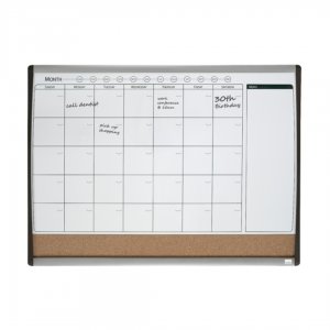 Organizator Nobo Combo, Lunar, Magnetic Si Pluta, 58.5x43 Cm + Marker, Burete Si Magneti, Negru