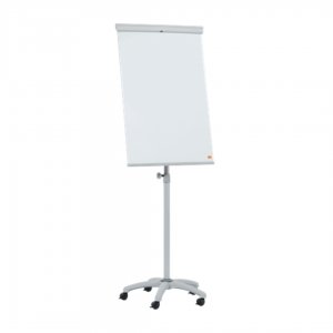 Flipchart Mobil Nobo Essentials, Otel Lacuit, Magnetic, Alb