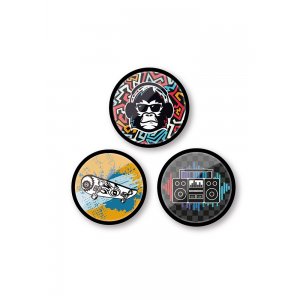 Insigne, 3buc/set, Roller Nikidom - Beat