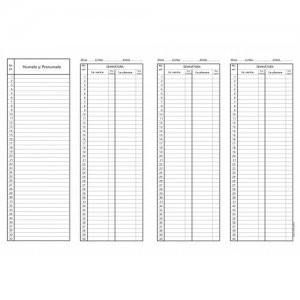 Condica De Prezenta, Format A4, 100 Coli/carnet