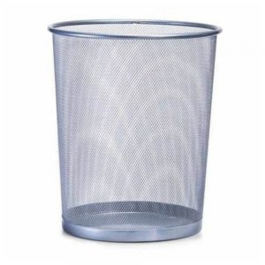 Cos pentru Birou Metalic Tip Plasa, Culoare Argintiu, 26x28 cm Cos pentru Birou Metalic Tip Plasa, Culoare Argintiu, 26x28 cm