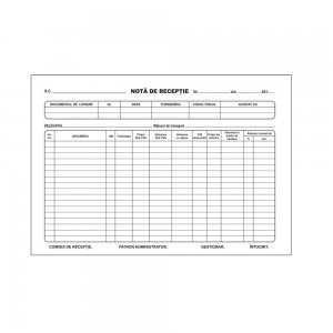Nota de Receptie A4, 2 Ex, 50 Set/Carnet - Formular Tipizat pentru Gestionarea Receptiei Nota de Receptie A4, 2 Ex, 50 Set/Carnet - Formular Tipizat pentru Gestionarea Receptiei