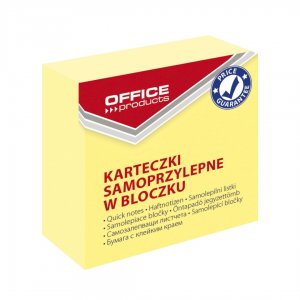 Cub Notes Autoadeziv 50 X 50 Mm, 400buc/set, Office Products - Galben Pastel