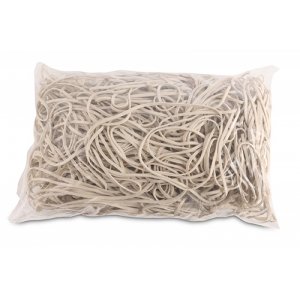 Elastice Pentru Bani, 1.5mm Grosime, D130mm, 60% Cauciuc, 1000g/punga, Office Products -culoare Alba