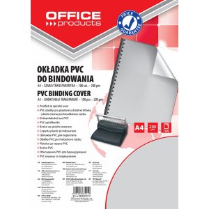 Coperta Plastic Pvc, 200 Microni, A4, 100/top Office Products - Fumuriu Transparent