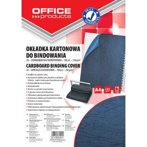 Coperta Carton Imitatie Piele 250g/mp, A4, 100/top Office Products - Bleumarin