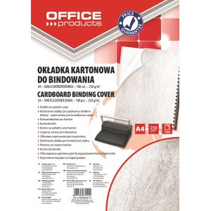 Coperta Carton Imitatie Piele 250g/mp, A4, 100/top Office Products - Alb
