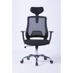 Scaun De Birou, Brate Plastic, Rotile, Mesh Textil, Cu Tetiera, Office Products Itaka - Negru Scaun De Birou, Brate Plastic, Rotile, Mesh Textil, Cu Tetiera, Office Products Itaka - Negru