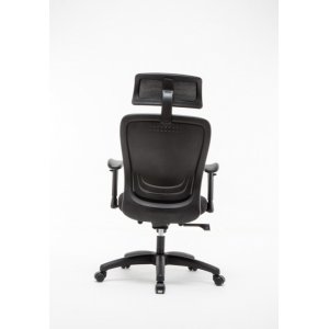 Scaun De Birou, Brate Plastic, Rotile, Piele Ecologica, Cu Tetiera, Office Products Santorini - Negr Scaun De Birou, Brate Plastic, Rotile, Piele Ecologica, Cu Tetiera, Office Products Santorini - Negr