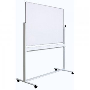 Tabla Alba Magnetica, Dubla Fata, Rotativa, 90 X 120 Cm, Pe Stand Mobil, Profil Aluminiu, Optima